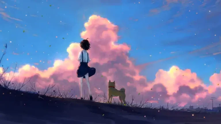 Girl and Shiba Inu Live Wallpapers