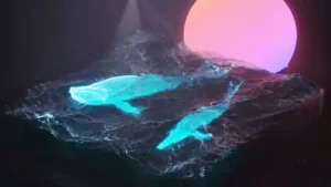 Animated 3D Whales Animated Wallpaper