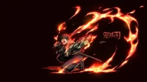 Kamado Tanjiro Fire Katana Live Wallpaper
