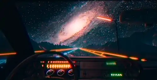 Night Drive Galaxy Live Wallpaper