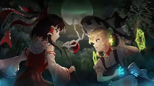 Touhou Eternal Night Reimu and Marisa 1080 Live Wallpaper