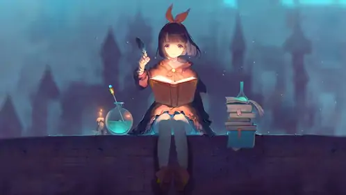 Fantasy Girl Majo Witch Live Wallpaper