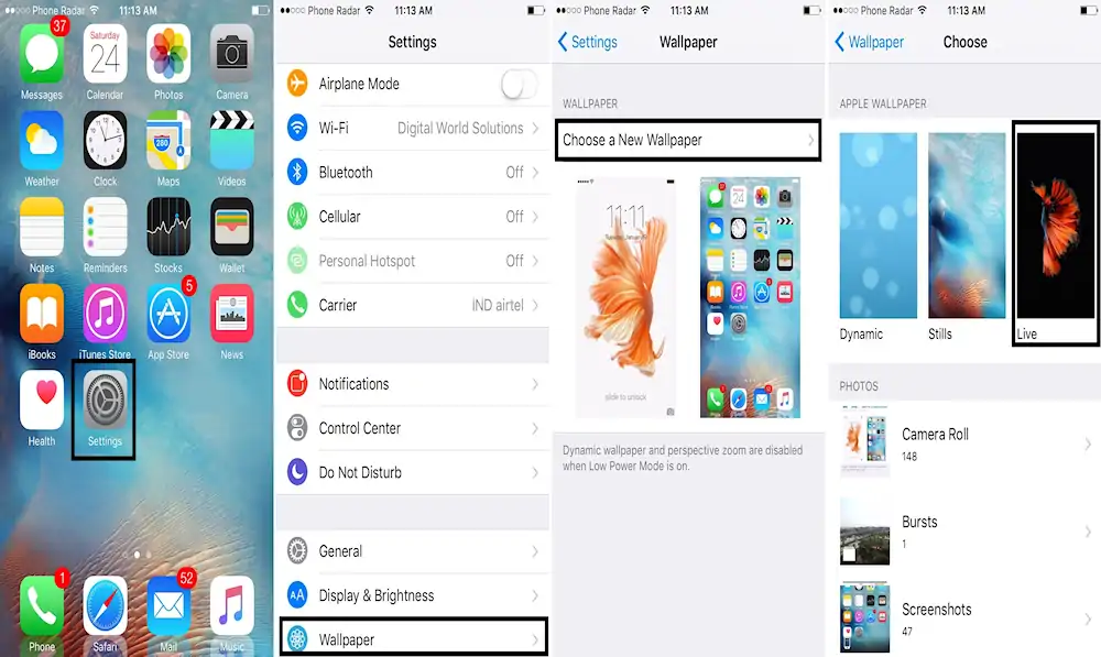 Live Wallpapers Document 4 How do I set up a Live Wallpaper