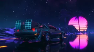 4K Delorean Hyperspeed Animated Wallpaper